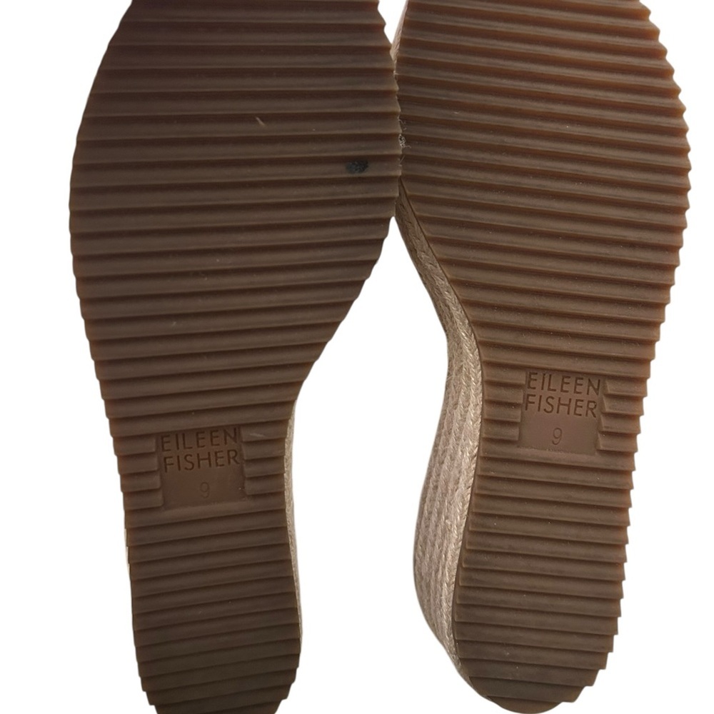 NEW Eileen Fisher Wiley Knot Espadrille Leather Wedge Sandals - Picture 5 of 5